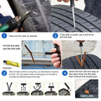 Tyre Puncture Repair Kit With 3 Seal Strips (5 Pcs Set)