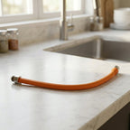 Sink tap extender pipe installed in kitchen
