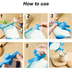 Reusable Food Pouch Sealer Clip with a hinged spout for easy pouring.