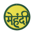 Mehndi Ceremony Wall Hanging  Backdrop Sign Name Plate (1 Pc)