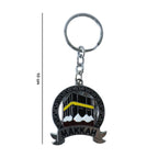 Premium Makkah Design Metal Keychain With Round Pendant (1 Pc)