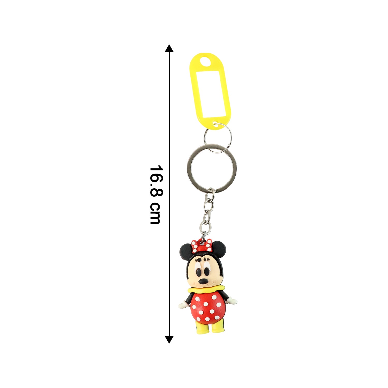 Cartoon Character Keychain With Name Tag (Mix Design 1 Pc)