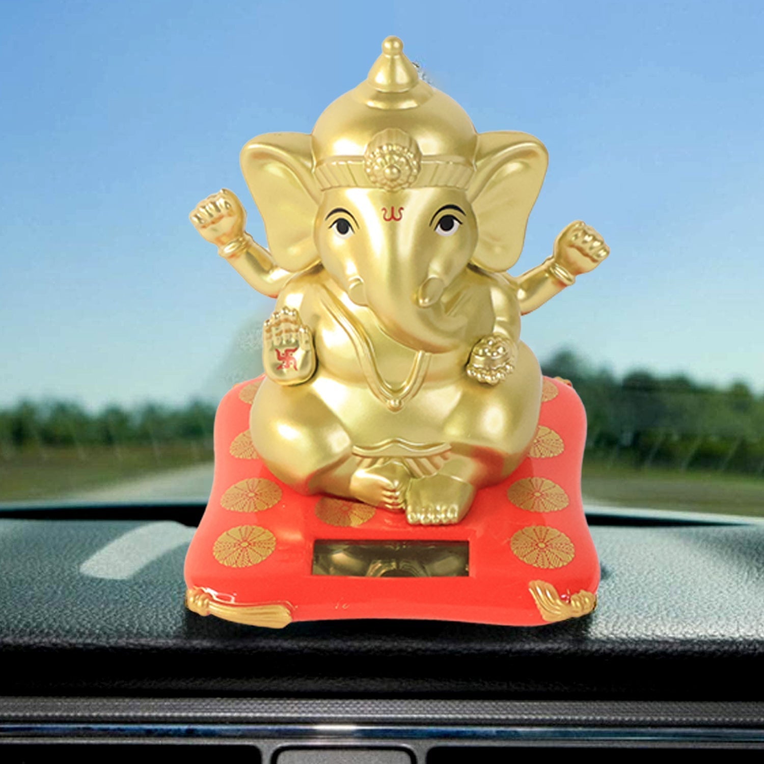 Big decorative Ganesha idol with solar base for home and office