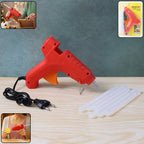 Premium 20W hot melt glue gun with ergonomic handle and metal stand