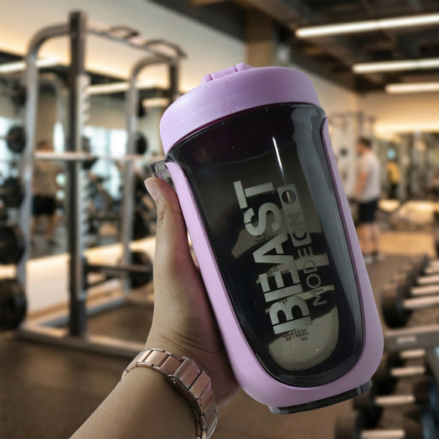 Sports protein shaker cup for workouts