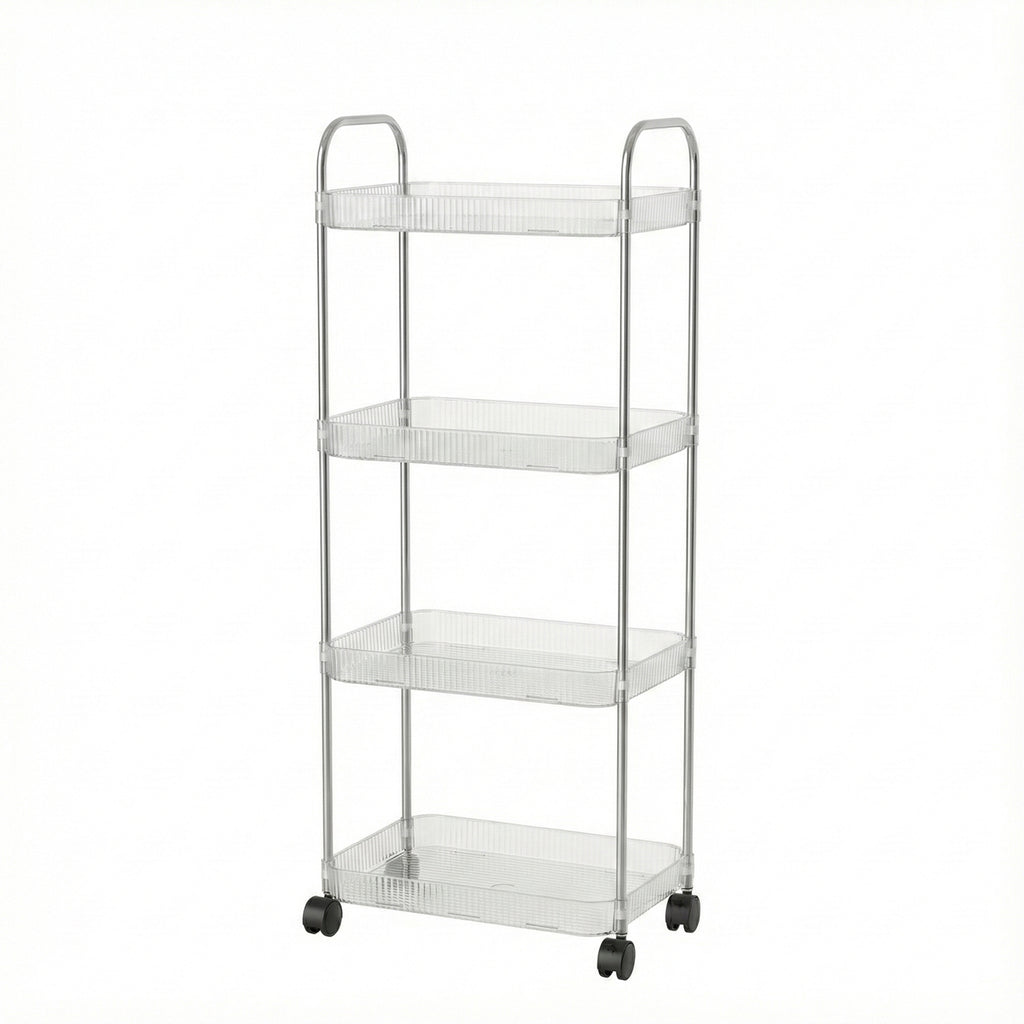 4 Layer Multipurpose Storage Trolley With Wheels