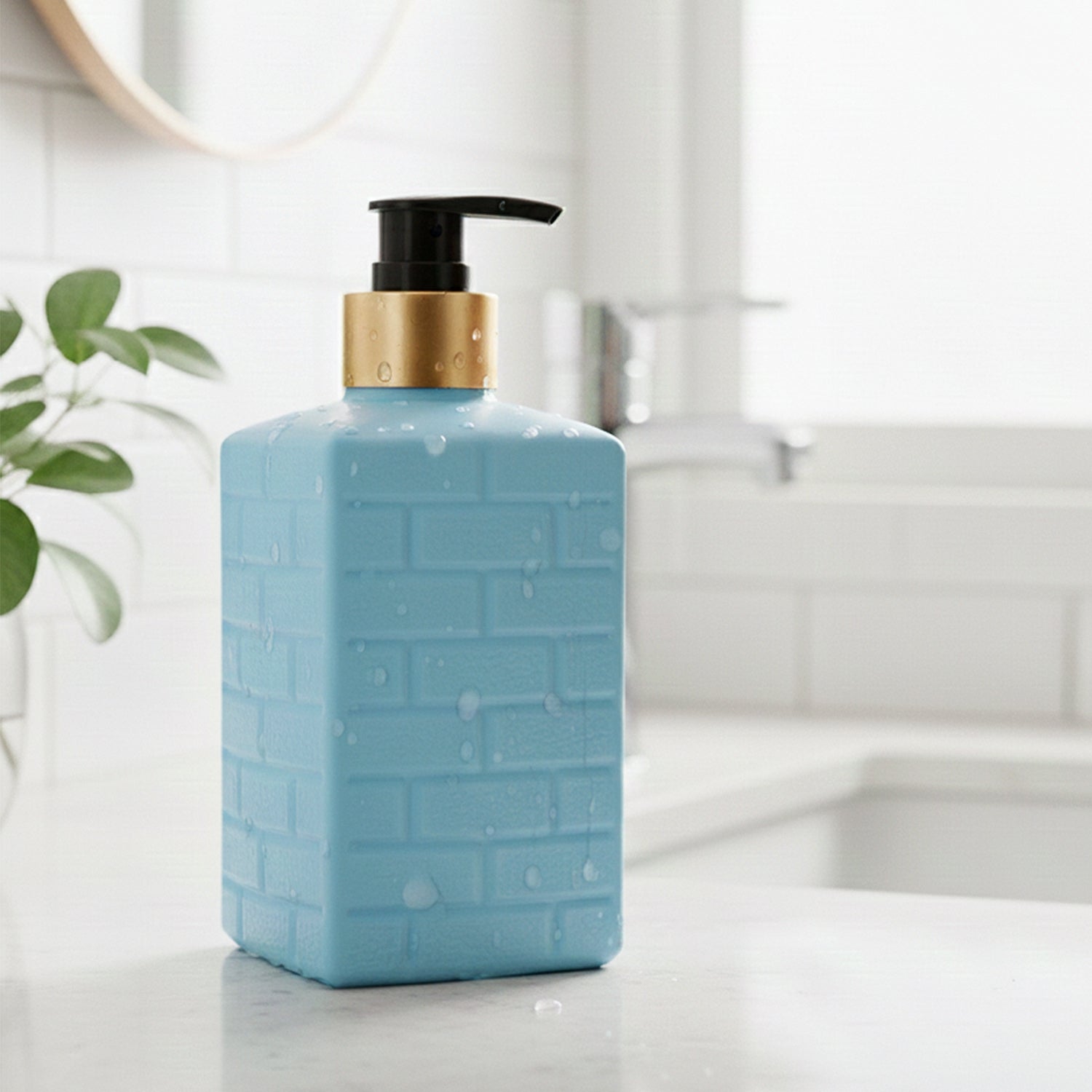 Hand wash soap dispenser bottle made of plastic