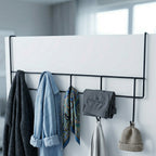 Metal door hook organizer for home and bathroom