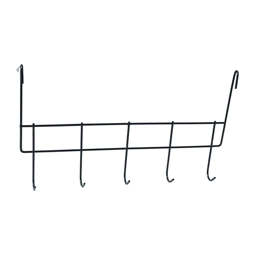 Organizer rack with multiple hooks for door storage