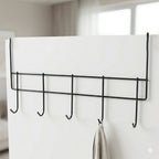 Over door clothes hook rack in metal material