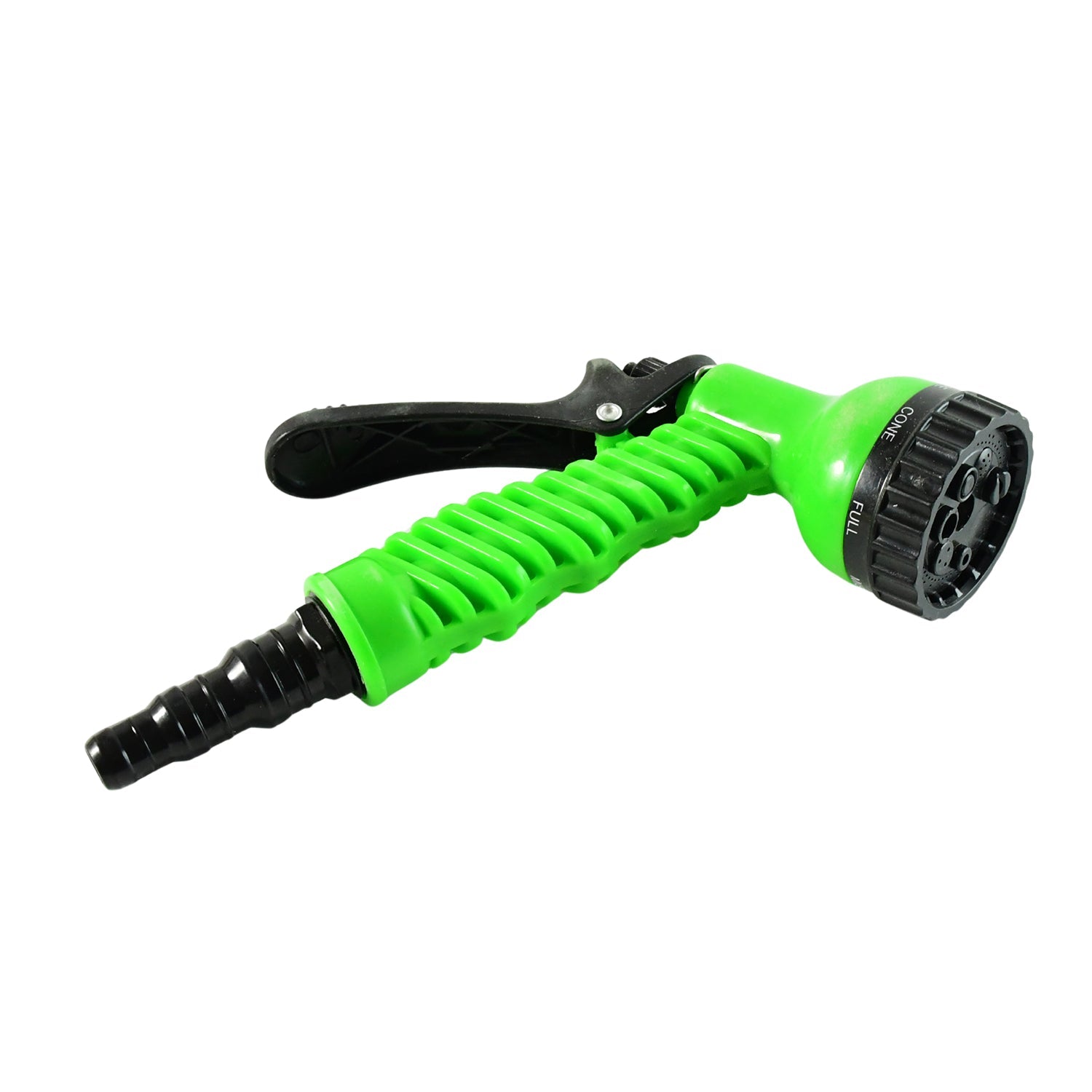 Garden hose spray nozzle prepared for outdoor watering tasks