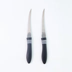 Premium Curved Serrated Stainless Steel Kitchen Knife Set (Mix Color  2 Pc)