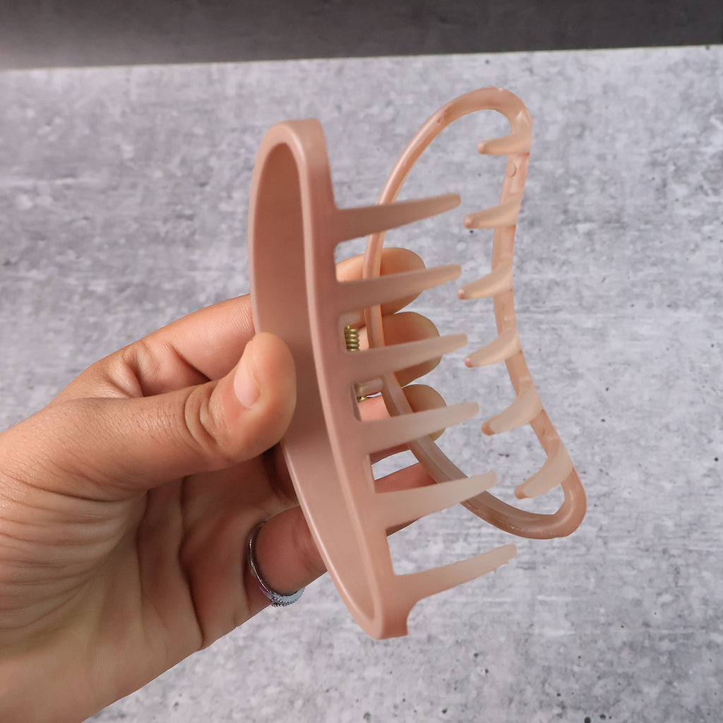 Plastic Hair Clamp Grip Simple Matte Hair Barrette Clamp (12 Pc)
