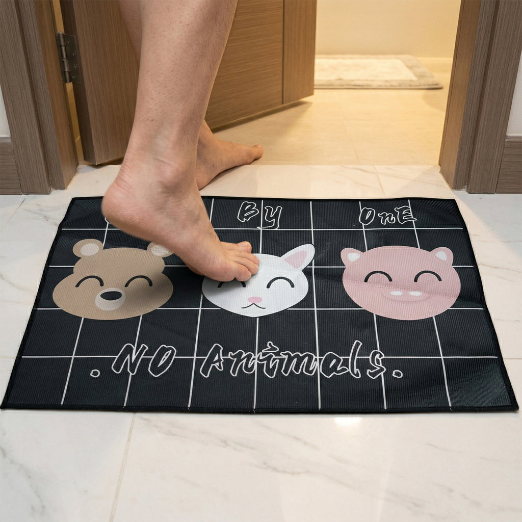 Printed Anti Slip Floor Mat Set (2 Pc 115x40 + 58x40 Cm)