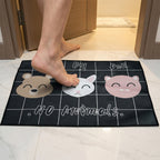 Printed Anti Slip Floor Mat Set (2 Pc 115x40 + 58x40 Cm)