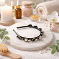 Premium Decorative Headband Stylish Black  Gold Finish Hair Band (1 Pc)