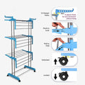 Premium Heavy Duty Stainless Steel 3 Layer Foldable Cloth Drying Stand (1 Set  With Brown Box)