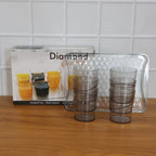 Premium Glass Serving Set (6 Glass With 1 Tray)