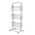 3 Layer Foldable Stainless Steel Cloth Drying Stand With Wheels