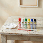Kids Water Colour Painting Set With Brush  Mixing Palette (1 Set)