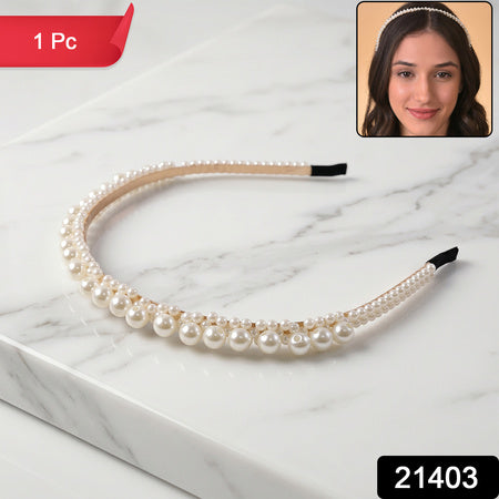 Elegant Pearl Studded Hairband For Women Daily Wear Headband (1 Pc)