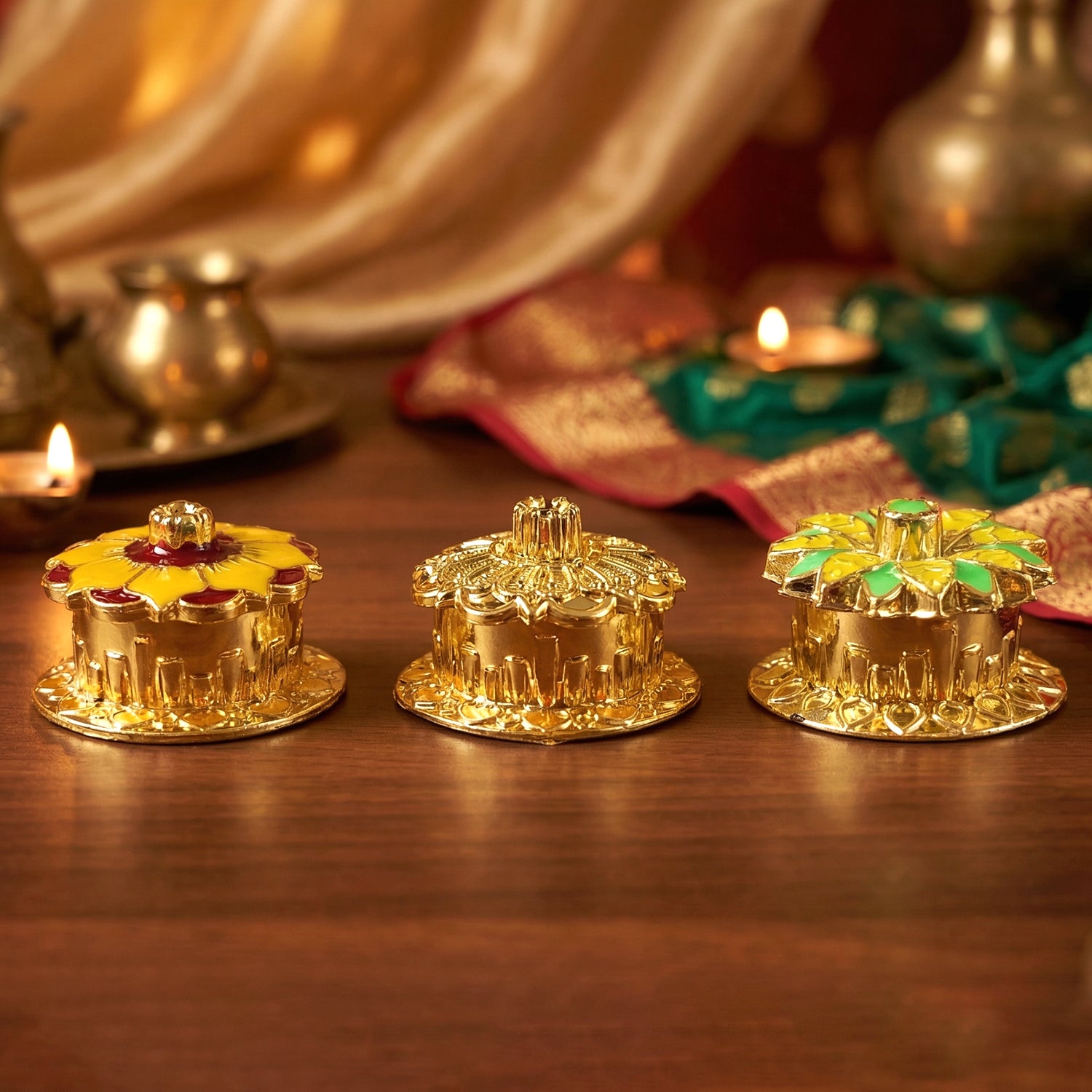 Decorative Golden Kankavati (1 Pc Mix Design)