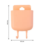 Multi-purpose Plastic Wall Mounted Mobile Charging Holder Set (4 Pc)