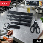6 In 1 Premium Kitchen Knife Set (1 Set)