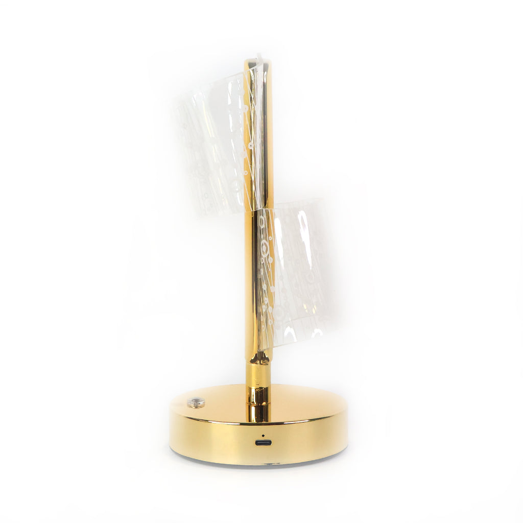 Luxury Crystal Led Double Shade Table Lamp (1 Pc)