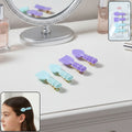 Cute Spoon  Spatula Shape Decorative Hair Clip Set (4 Pc)