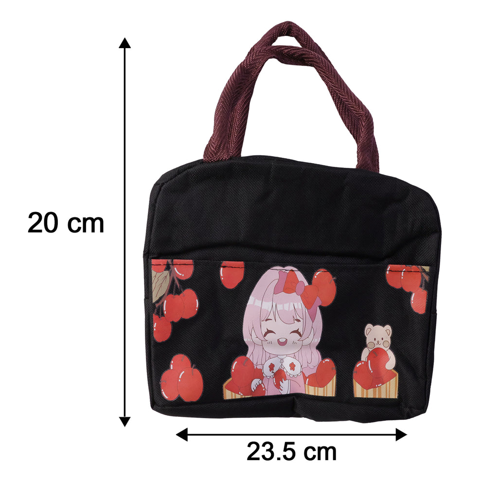 Insulated Lunch Bag With Cute Cartoon Design (1 Pc)
