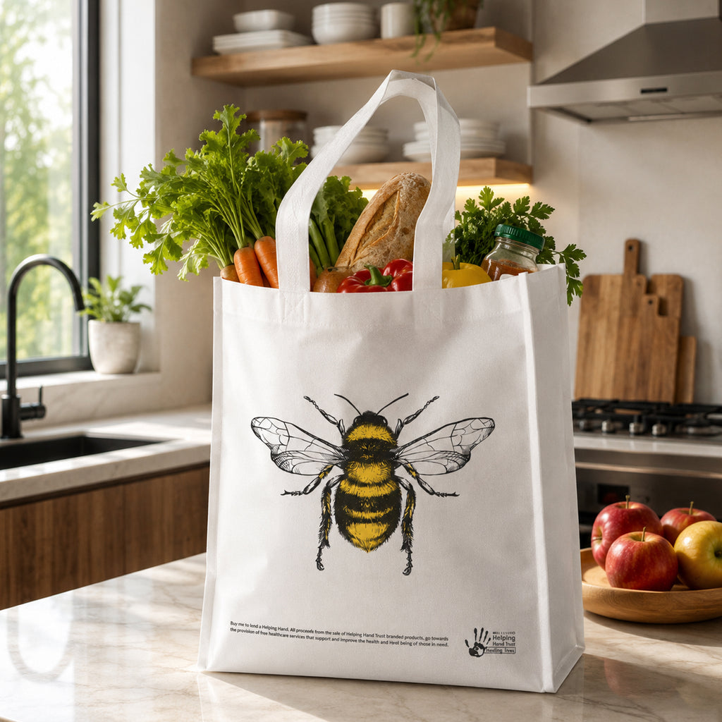 Multipurpose Carry Hand Bag With Bee Print (1 Pc)