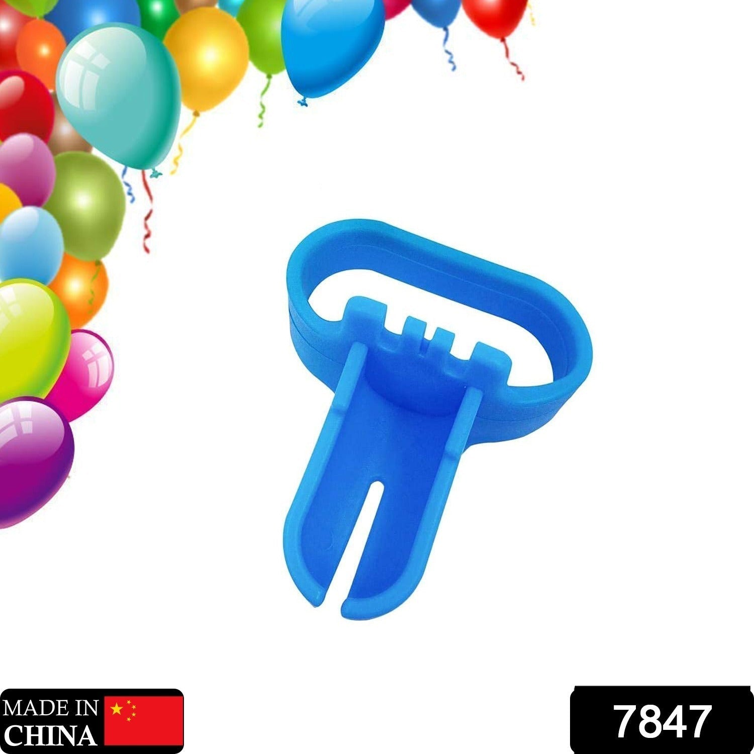 Illustrated instructions for using the Balloon Tying Tool to tie balloons effortlessly.