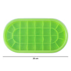 Premium Oval Silicone Ice Cube Tray With Lid (1 Pc)