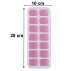 Multipurpose Plastic Ice Cube Tray With Lid (Pack Of 2 14 Grid Each)