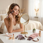 Soft synthetic bristles makeup brushes for smooth blending