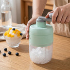 Manual ice crusher with transparent ice container