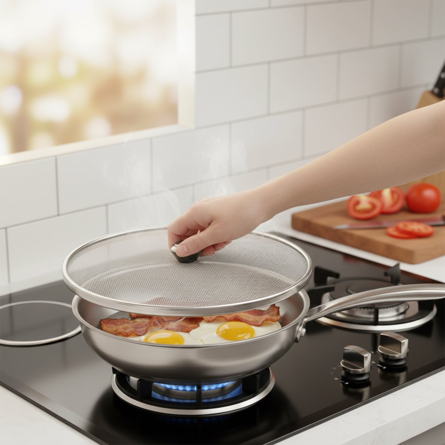 Durable stainless steel food net cover for kitchen use