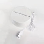 Transparent LED acrylic writing message board night lamp in use