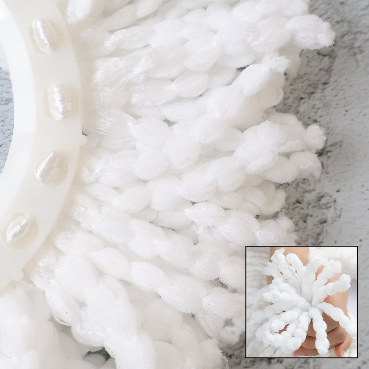 Super absorbent microfiber spin mop refill pad for thorough floor cleaning