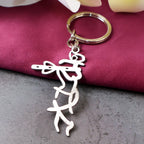 Divine Krishna Flute Design Metal Keychain (1 Pc)