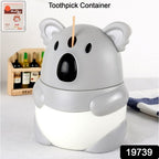 Cute Koala Shaped Toothpick Holder Dispenser (1 Pc)