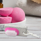 9352 Hand And Foot Brush With Pumice Stone To Remove Dead Skin  Callus Stone Foot Scrubber Pedicure Brush For Dead Skin