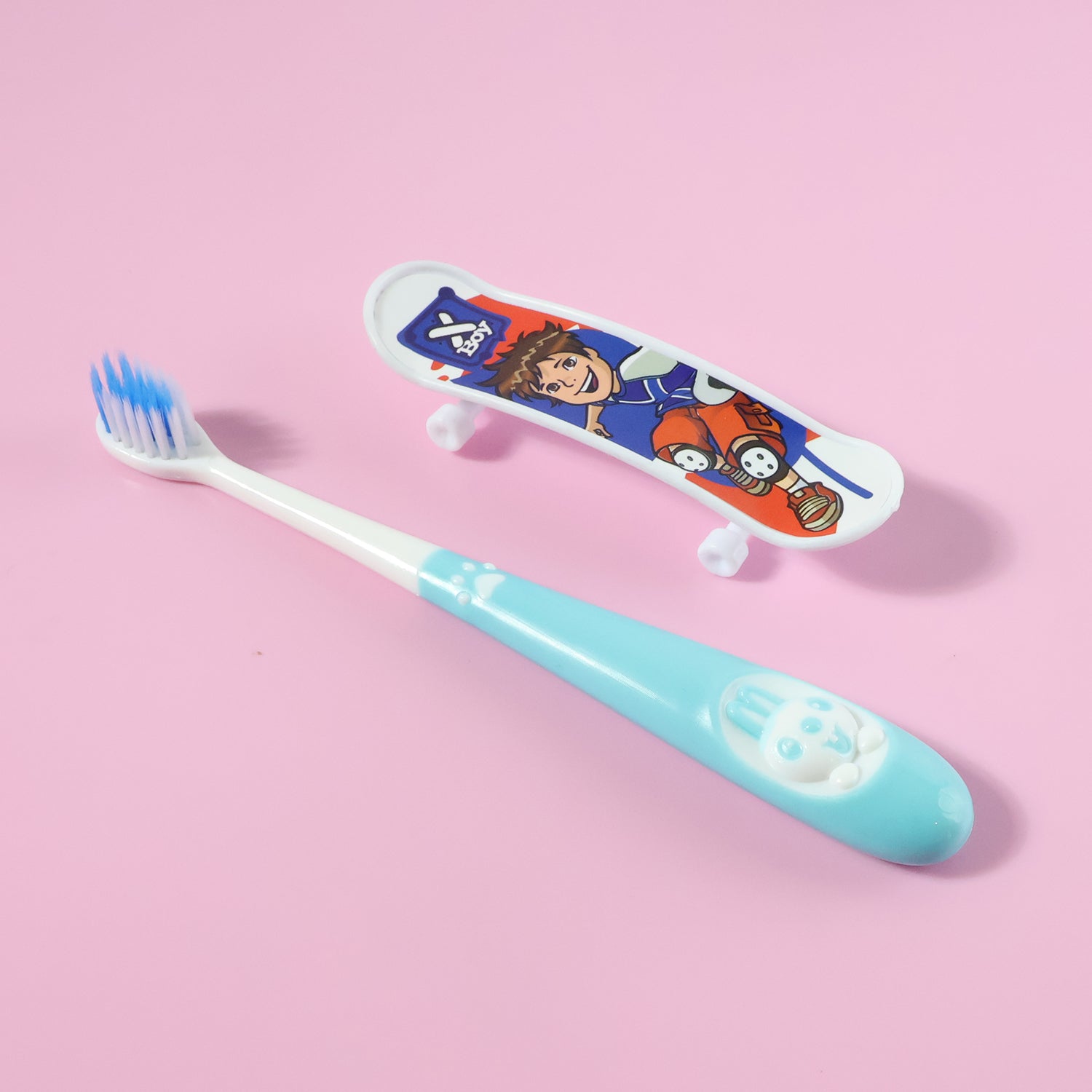 Kids Toothbrush With Cartoon Sketchboard Toy