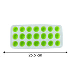 21 Grid Plastic Round Pop Ice Cube Tray With Lid (1 Pc)