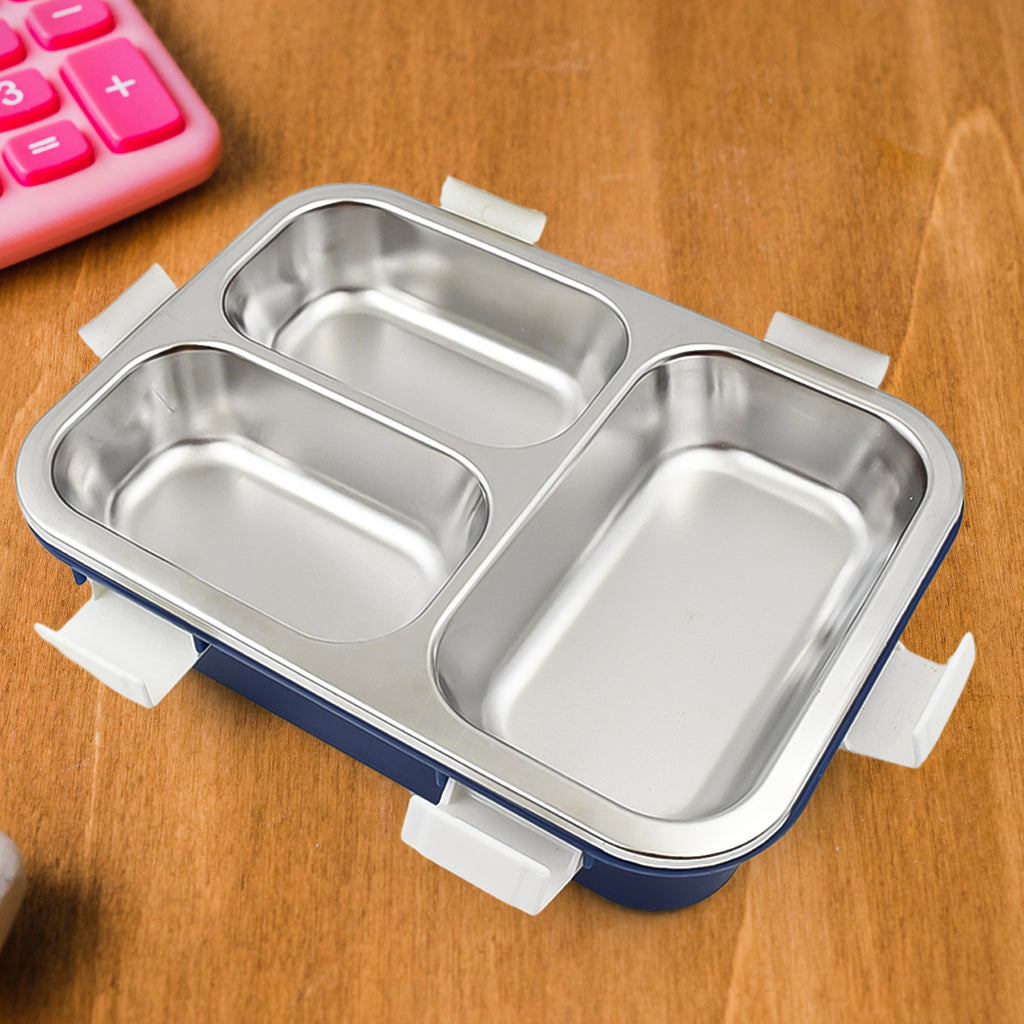 5500 3 Compartment Transparent Stainless Steel Lunch Box For Kids Tiffin Box Lunch Box Lunch Box For Kids Insulated Lunch Box Lunch Box For Office Women And Men Stainless Steel Tiffin Box For Boys Girls School Office