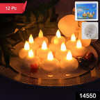 Led Floating Smokeless Candles (12 Pc)