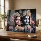 Premium Radha Krishna Royal Artistic Wall Frame (1 Pc 89x58 Cm)