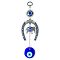 Decorative Evil Eye Hanging With Elephant And Horseshoe Motif  Wind Chime (1 Pc)
