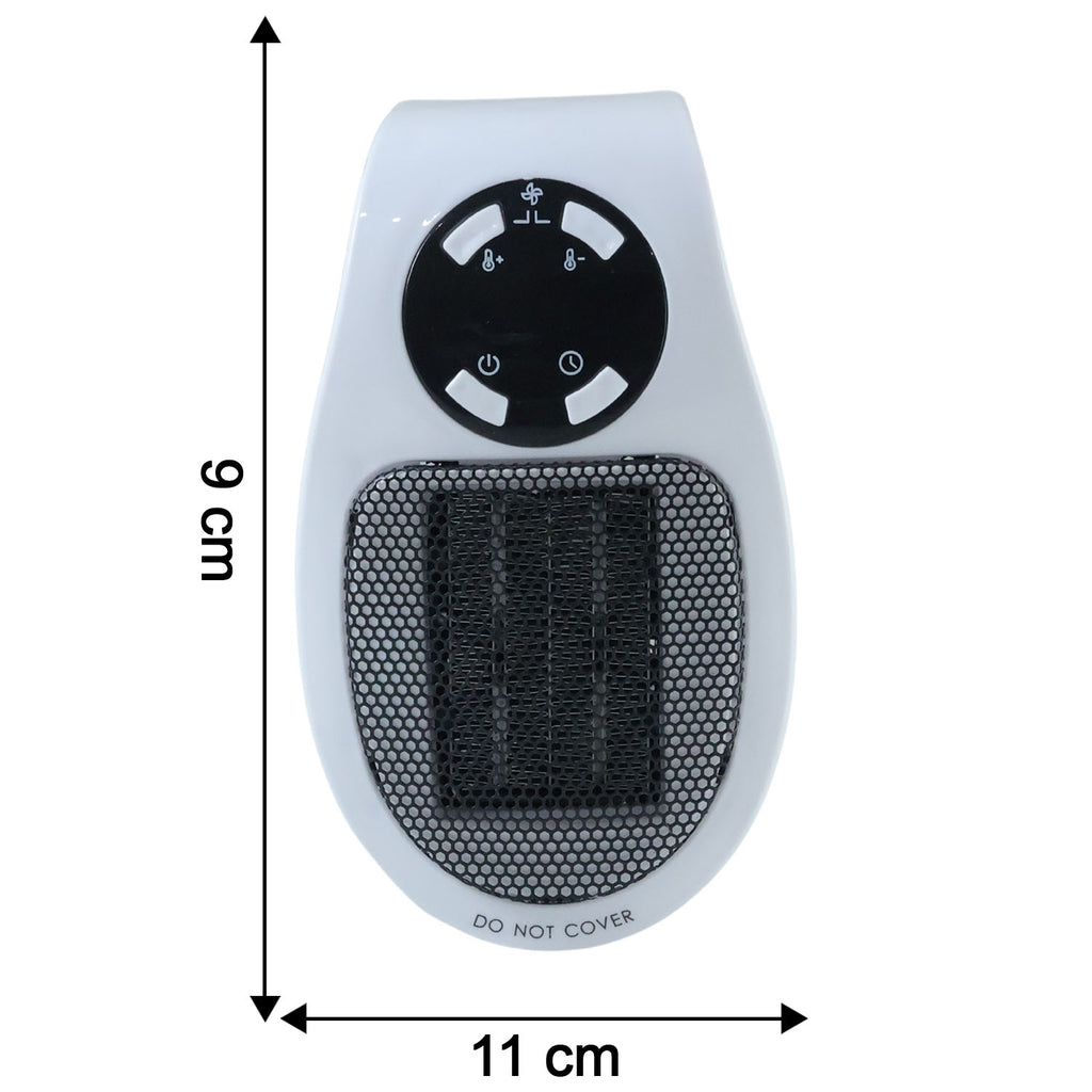 500w Portable Wall Plug Room Heater Compact Electric Space Heater